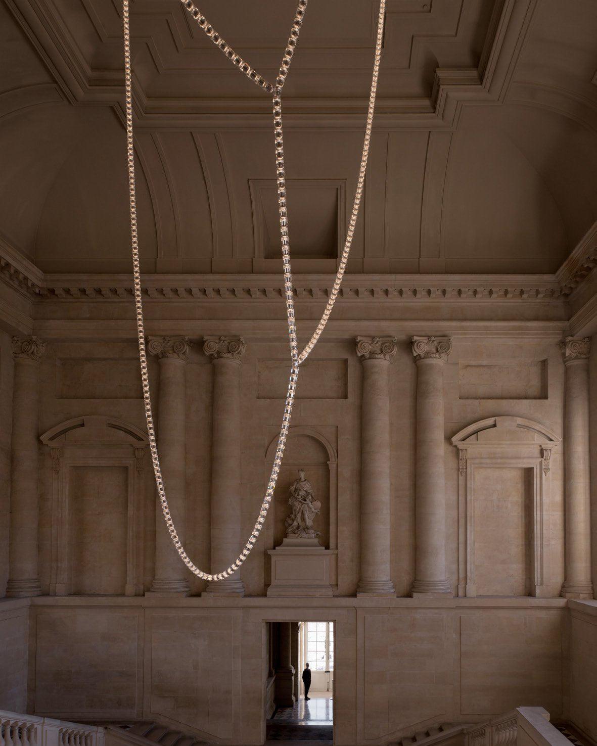 Lustra Chandelier Chrome Cristal Entrelacé Lignes - Neutralighting