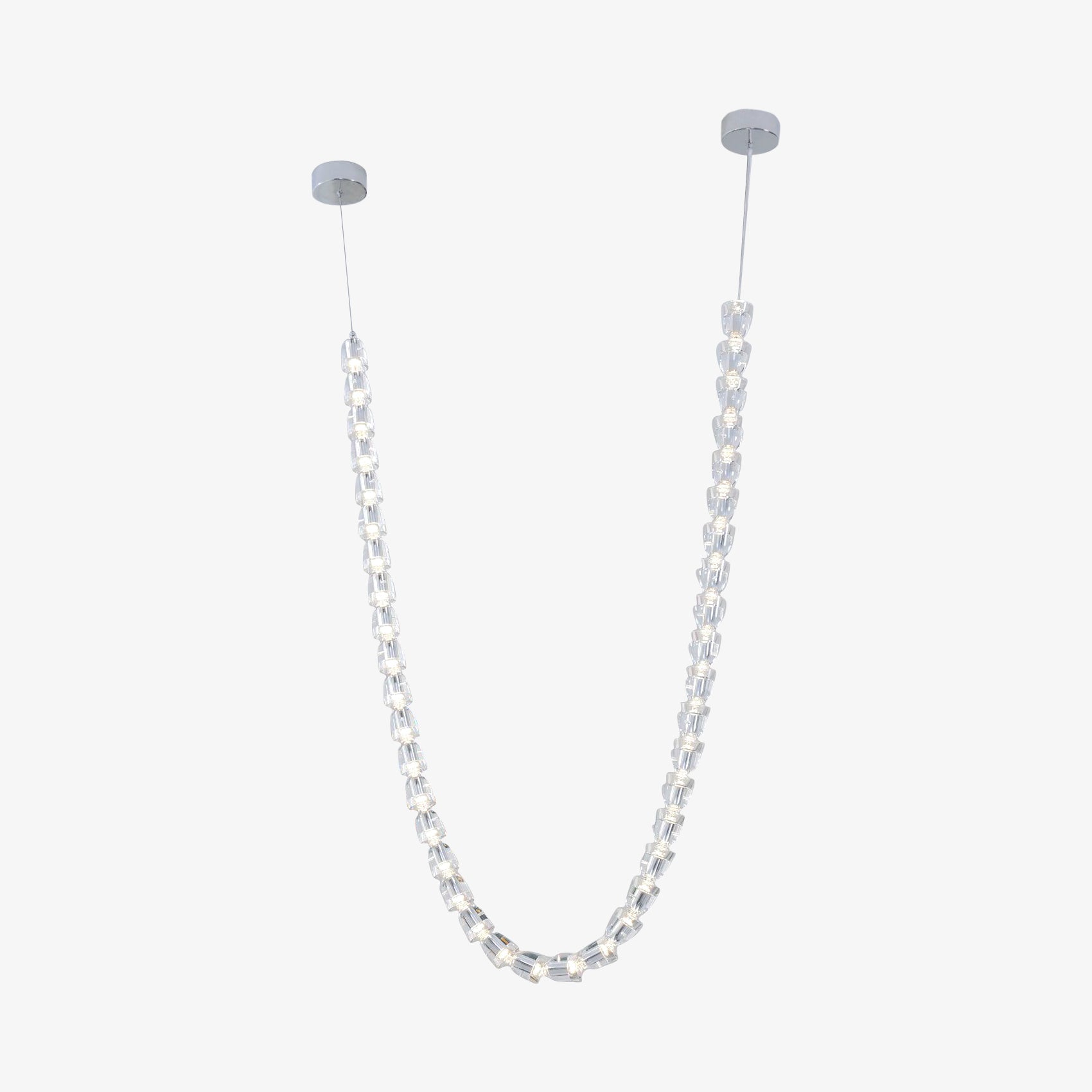 Lustra Chandelier Chrome Cristal Entrelacé Lignes - Neutralighting