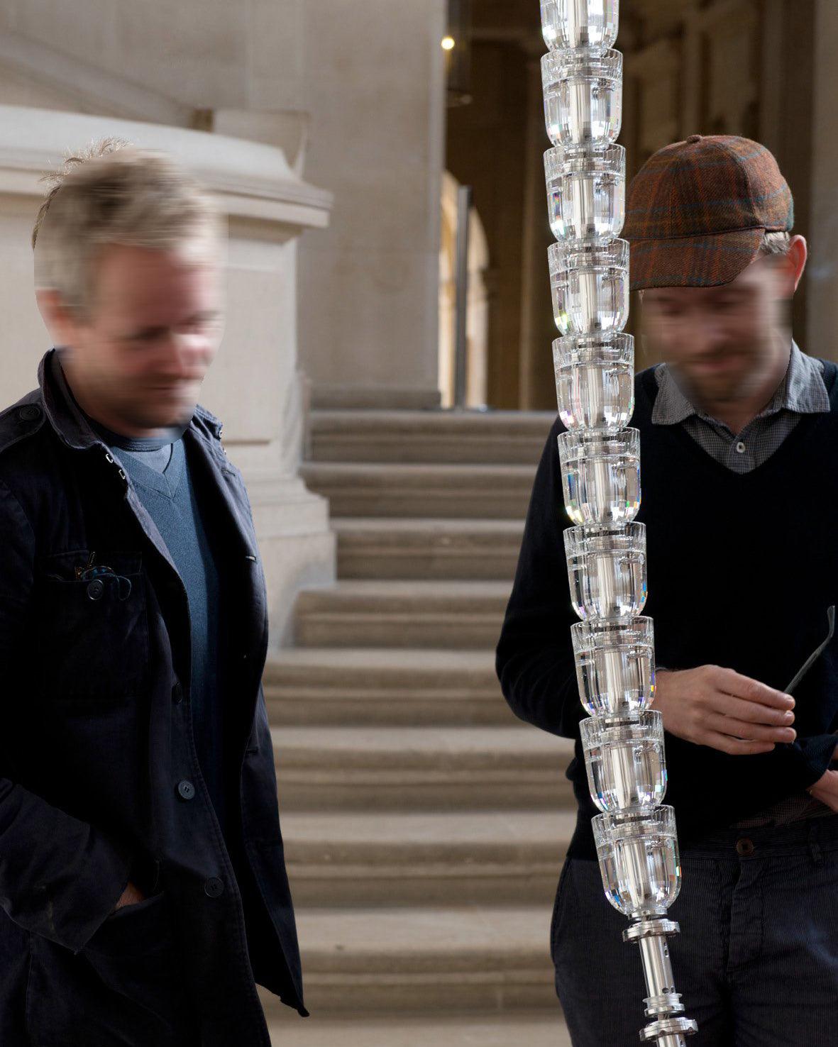 Lustra Chandelier Chrome Cristal Entrelacé Lignes - Neutralighting