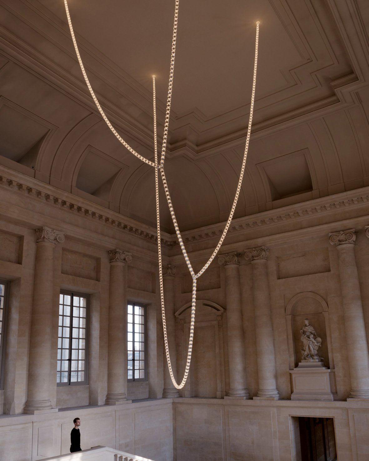 Lustra Chandelier Chrome Cristal Entrelacé Lignes - Neutralighting