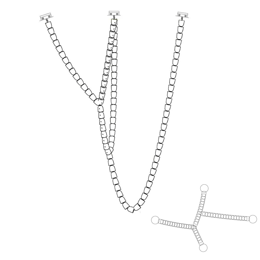 Lustra Chandelier Chrome Cristal Entrelacé Lignes - Neutralighting