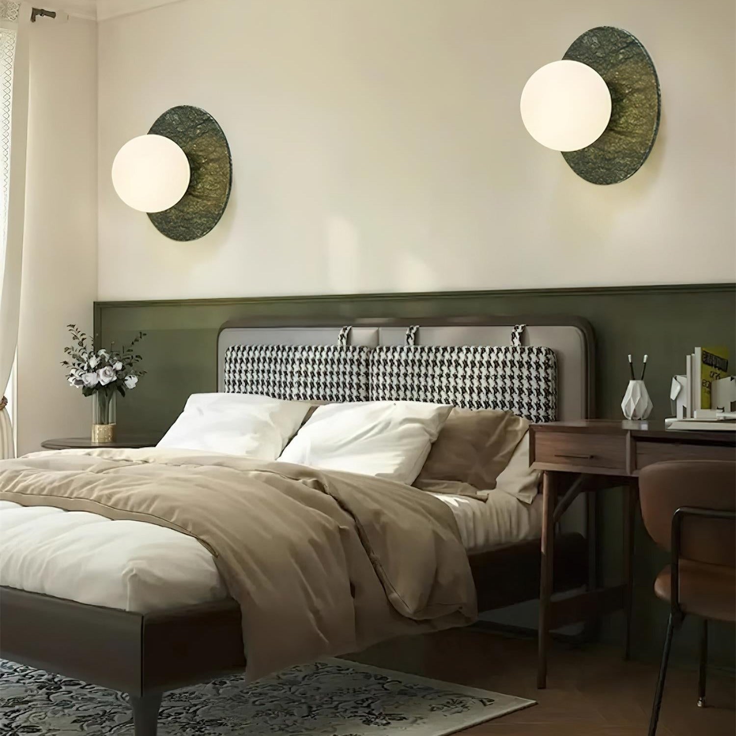 Enox Applique Murale Minimaliste à Globe en Marbre - Neutralighting