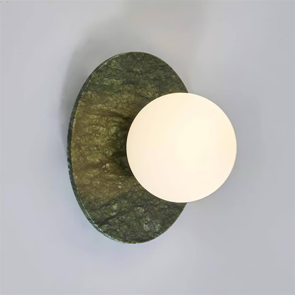 Enox Applique Murale Minimaliste à Globe en Marbre - Neutralighting