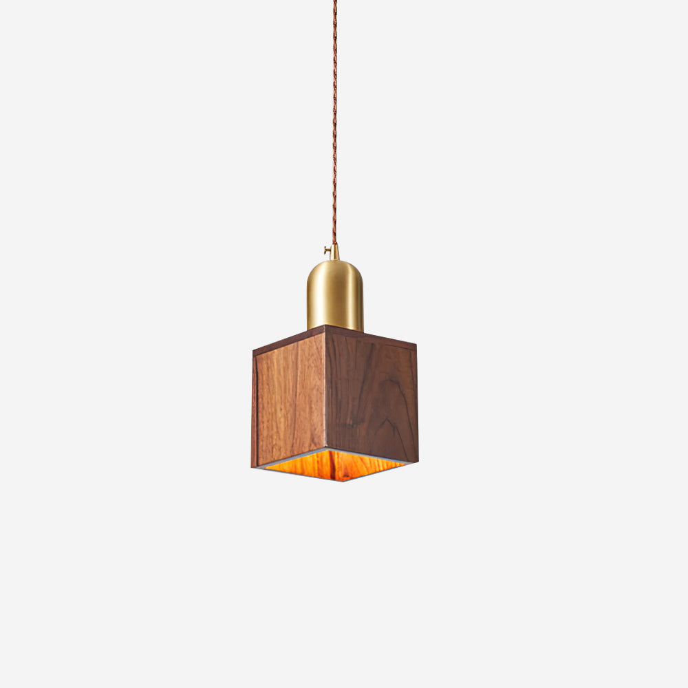 Emberin Suspension en bois de formes assorties en bois massif et laiton - Neutralighting