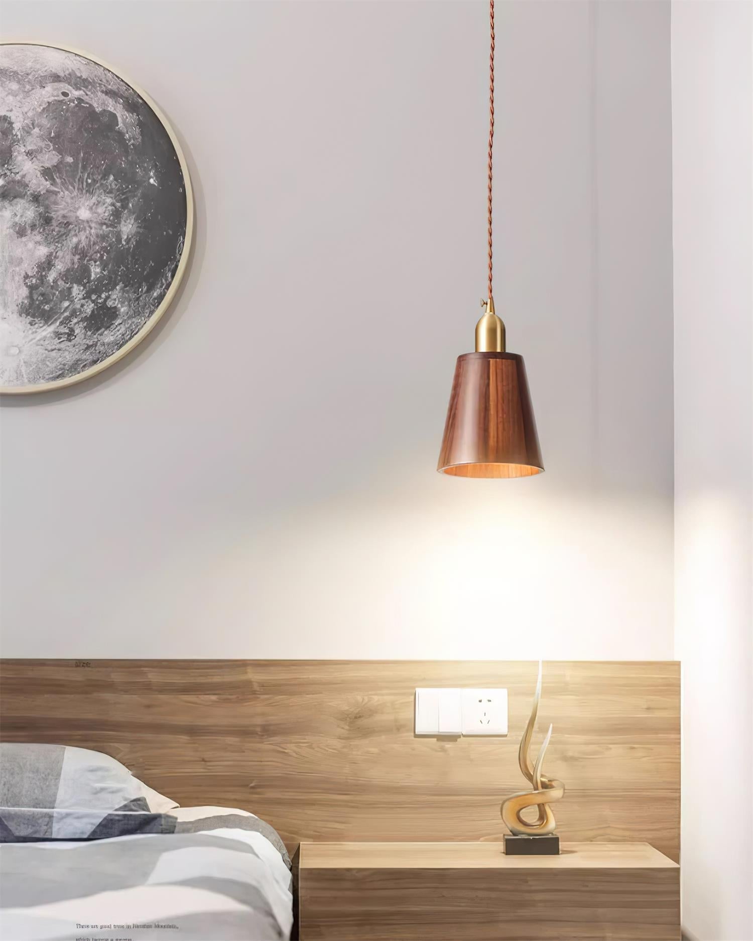 Emberin Suspension en bois de formes assorties en bois massif et laiton - Neutralighting