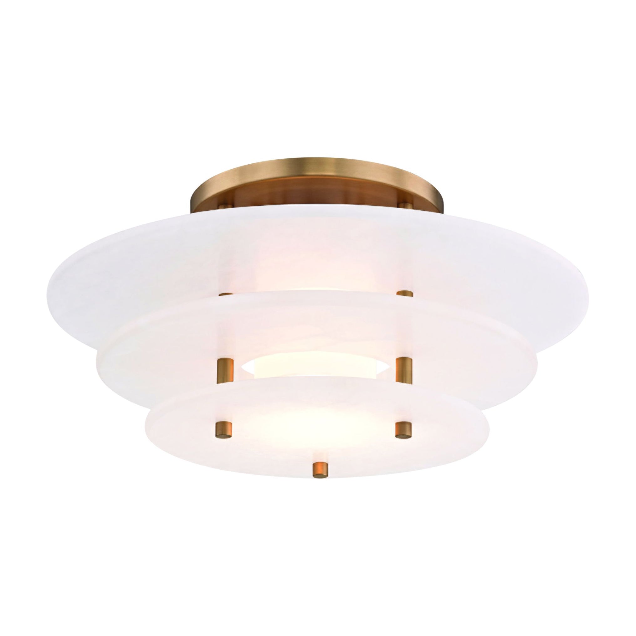 Zovena Modern Minimalist Steel Alabaster Ceiling Lamp - Neutralighting