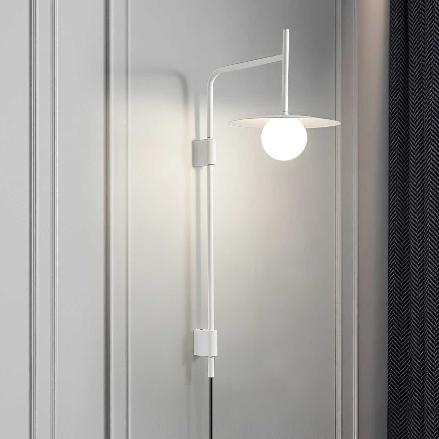 Edan Swing Arm Plug-in Glass Wall Lamp - Neutralighting
