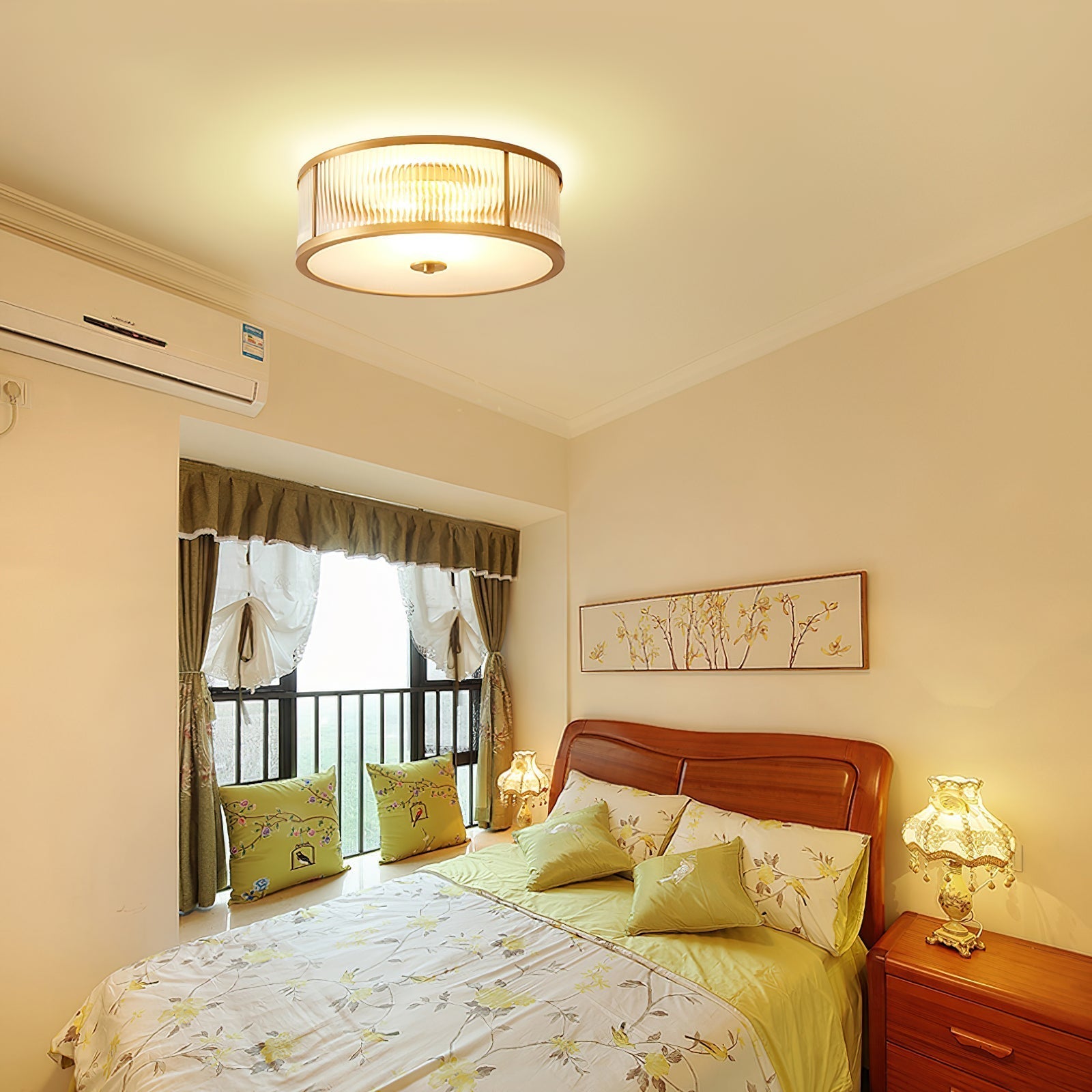 Avvynila Lampe de Plafond Laiton Verre Minimaliste Moderne - Neutralighting