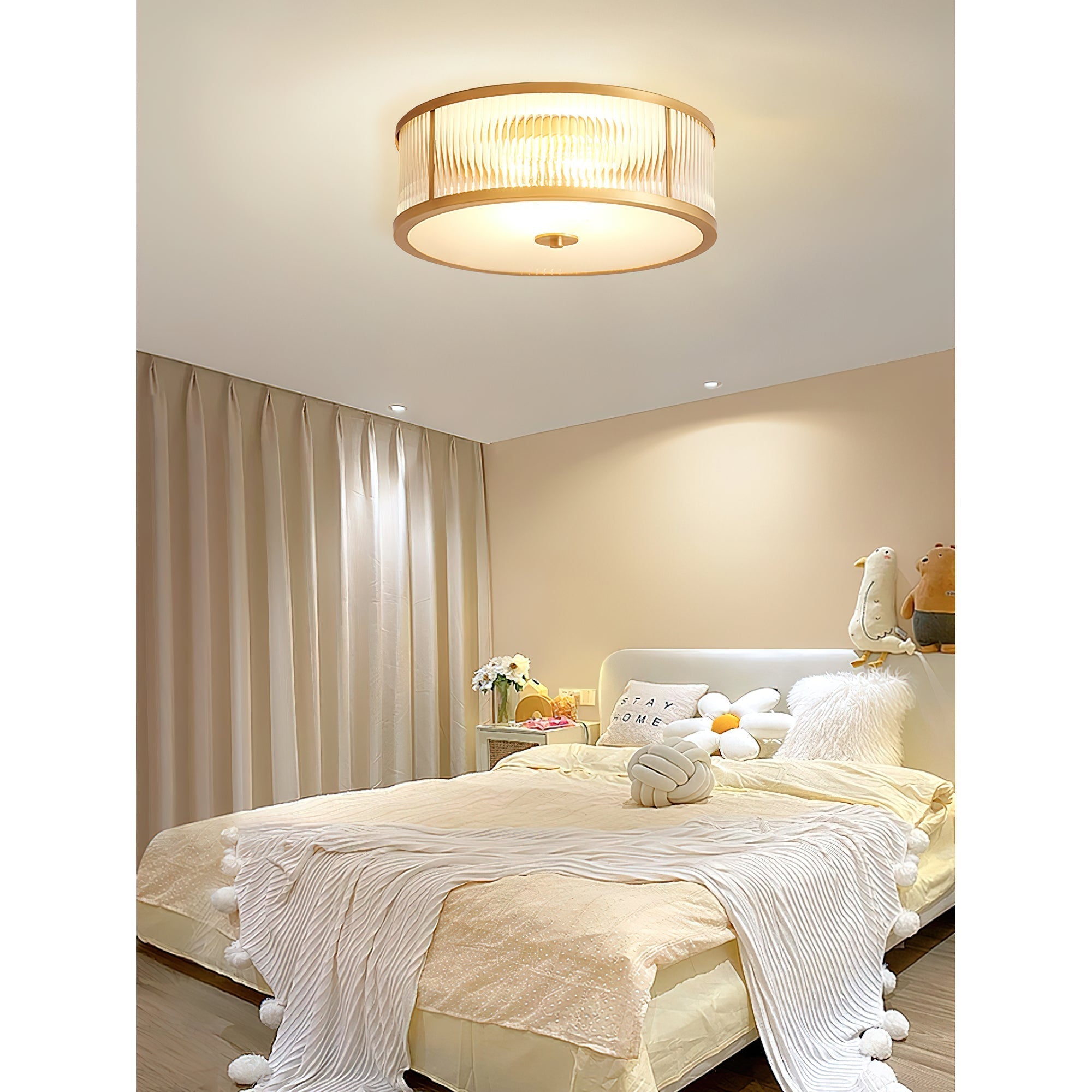 Avvynila Lampe de Plafond Laiton Verre Minimaliste Moderne - Neutralighting