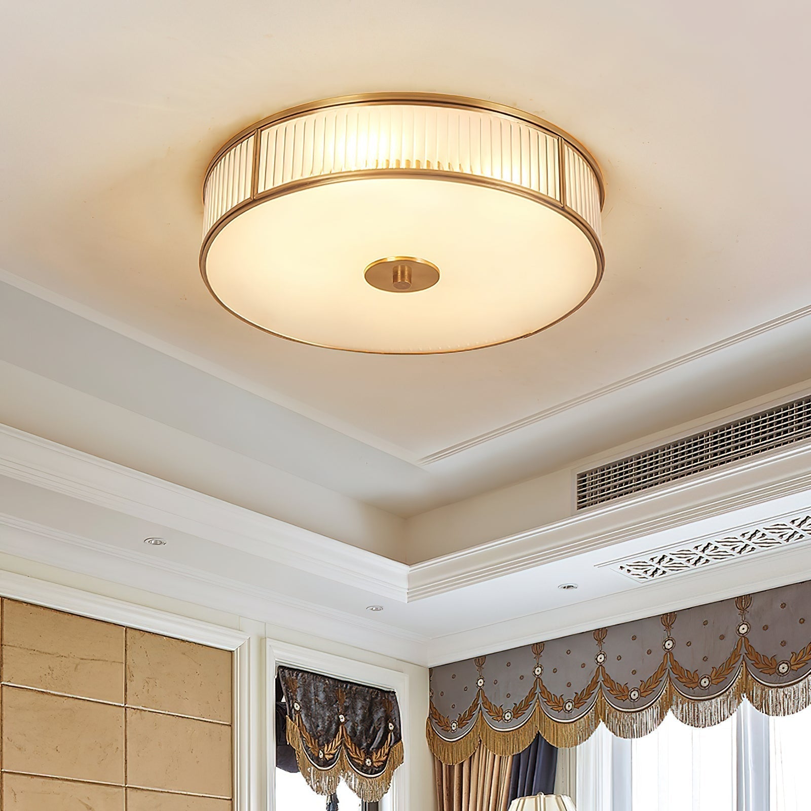 Avvynila Lampe de Plafond Laiton Verre Minimaliste Moderne - Neutralighting