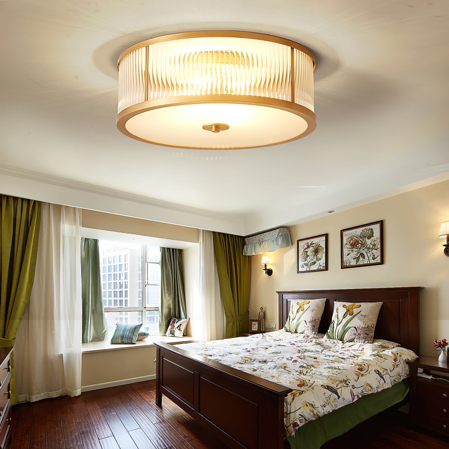 Avvynila Lampe de Plafond Laiton Verre Minimaliste Moderne - Neutralighting