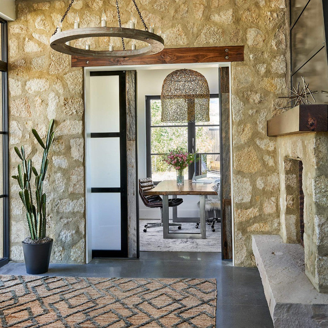 Armirila Vintage Industrial Wood Chandelier - Lamp Copper