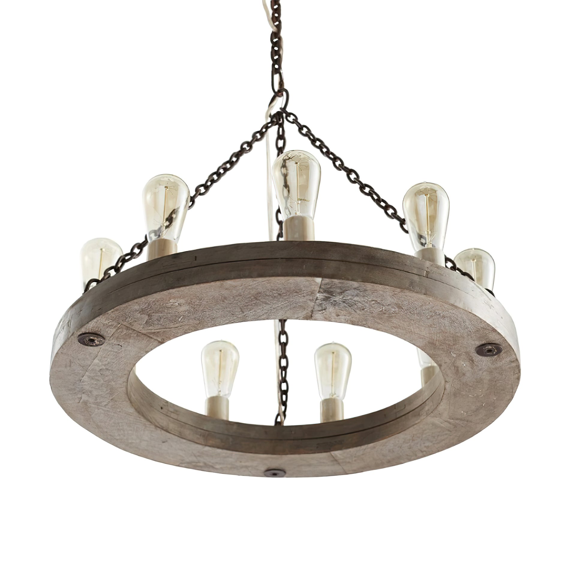 Armirila Vintage Industrial Wood Chandelier - Lamp Copper