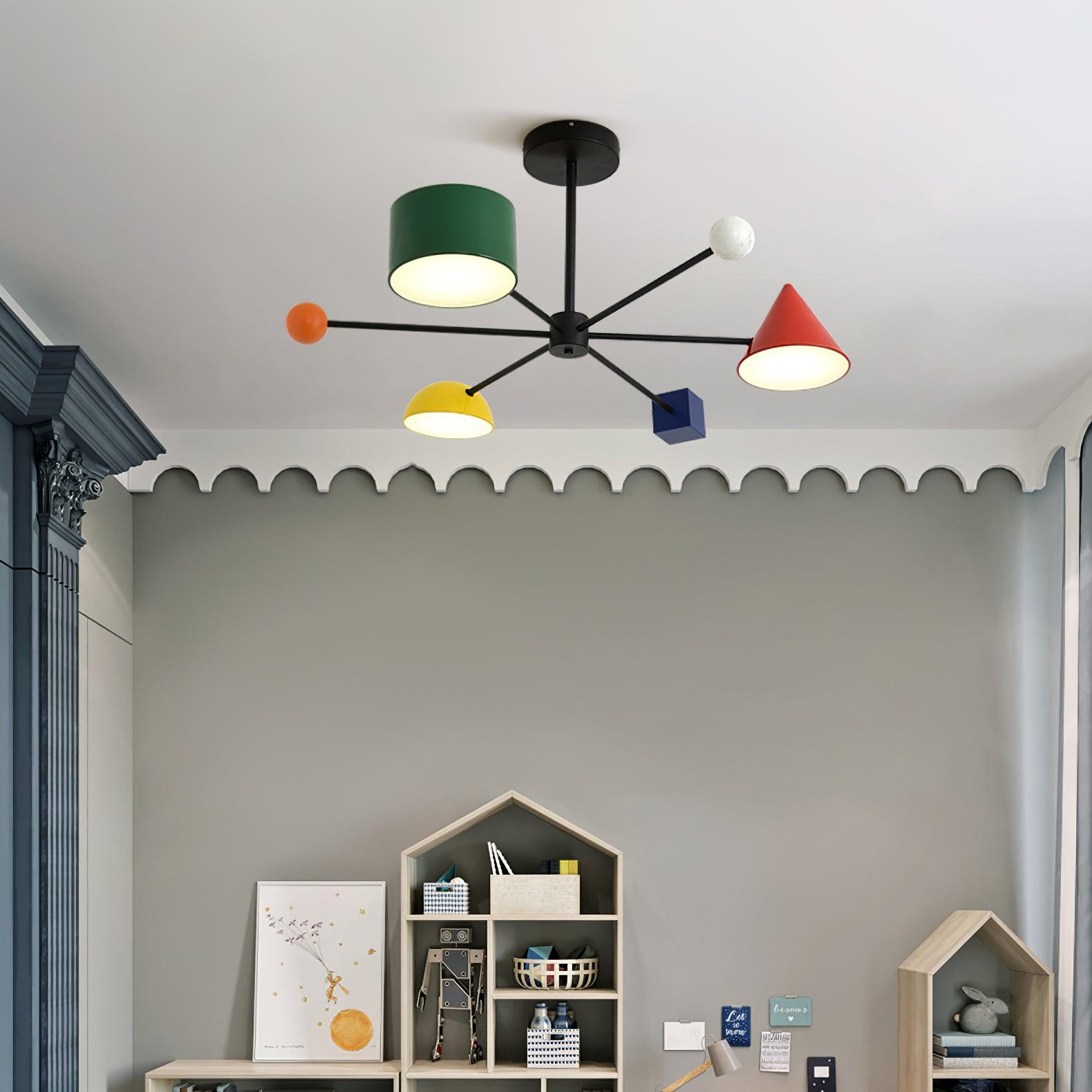 Gianna Plafonnier Coloré Série Géométrique - Neutralighting
