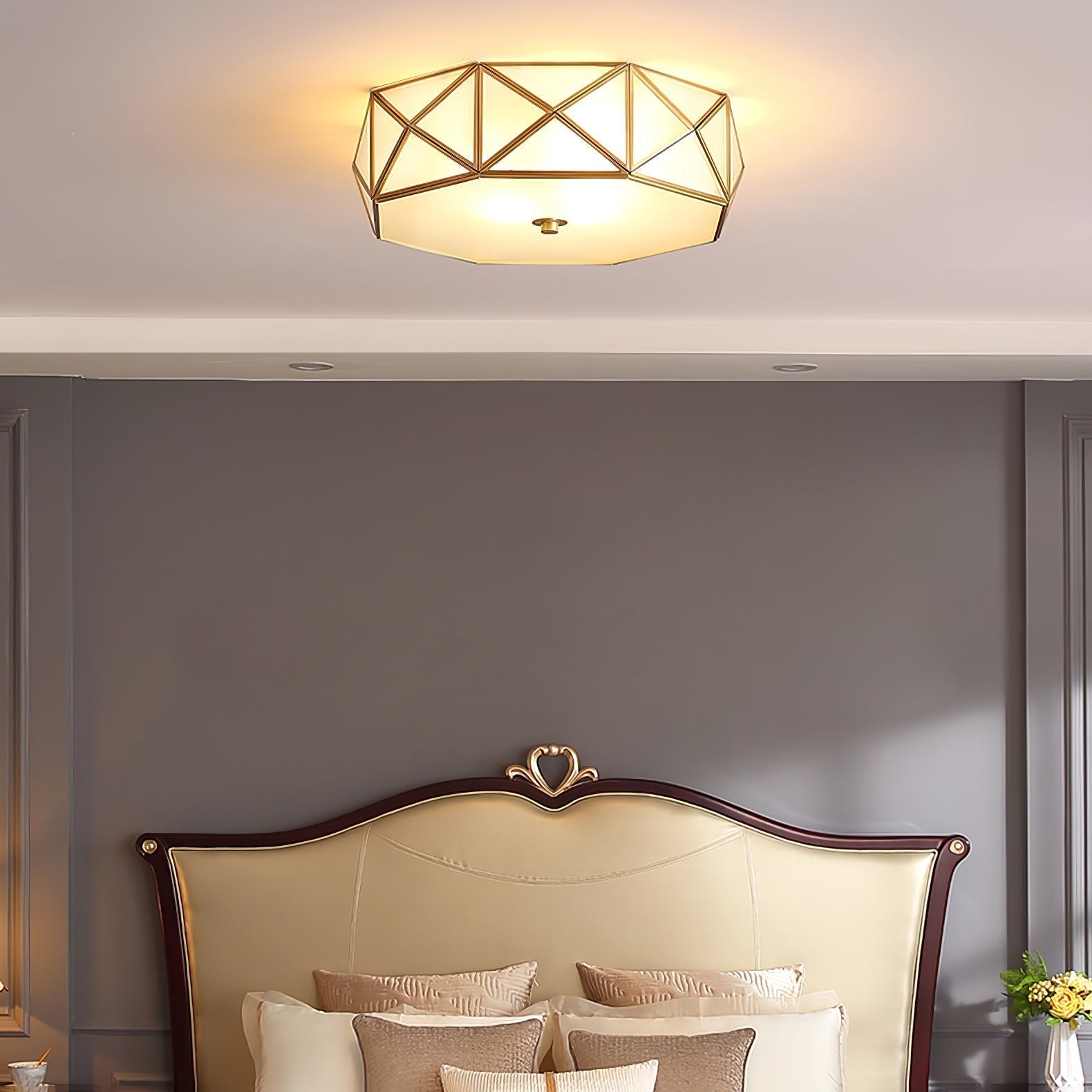 Geometric Shaped Flush Ceiling Light - Blowlighting