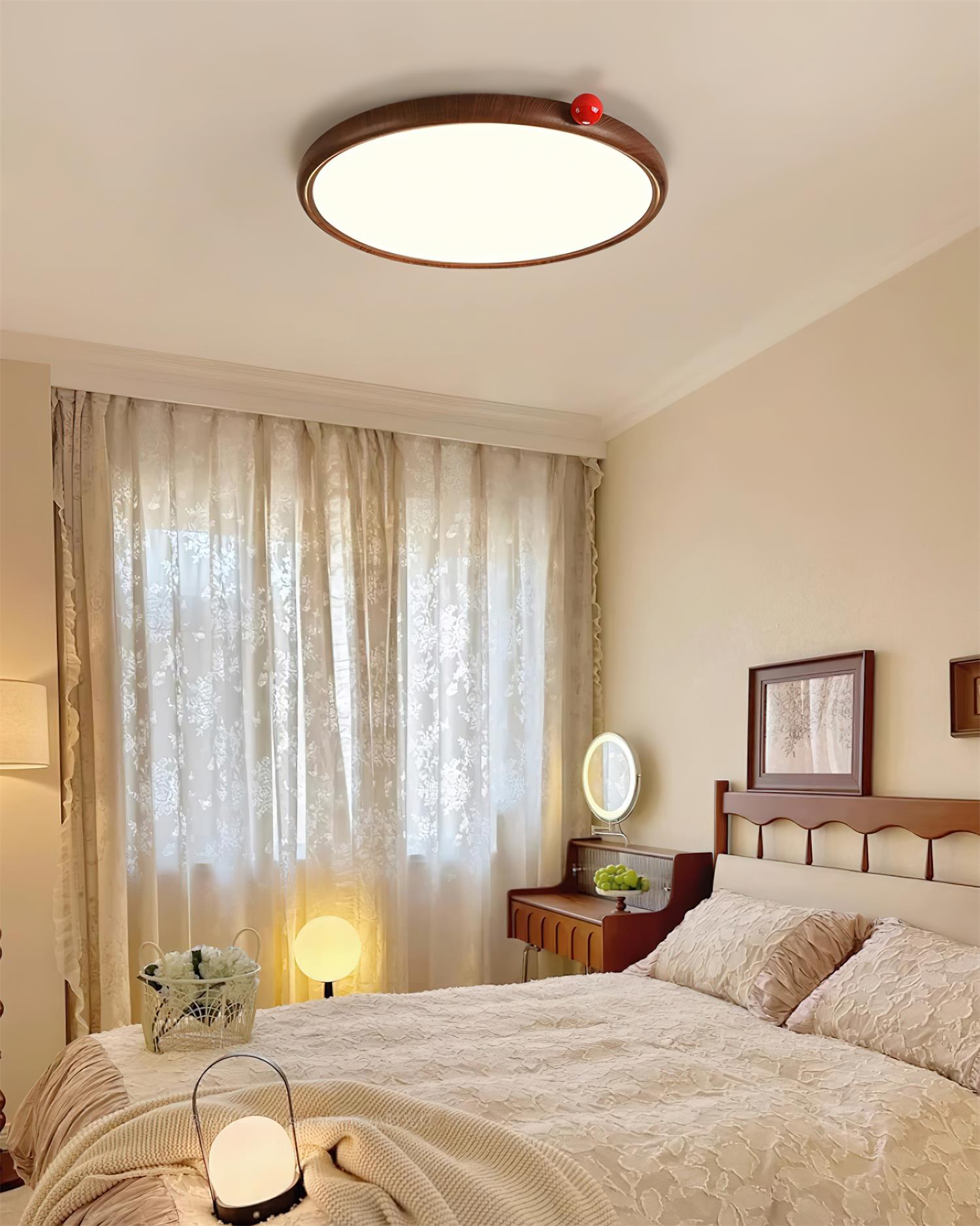 Geos Ceiling Light Wood LED Modern Minimalist - Letslighting
