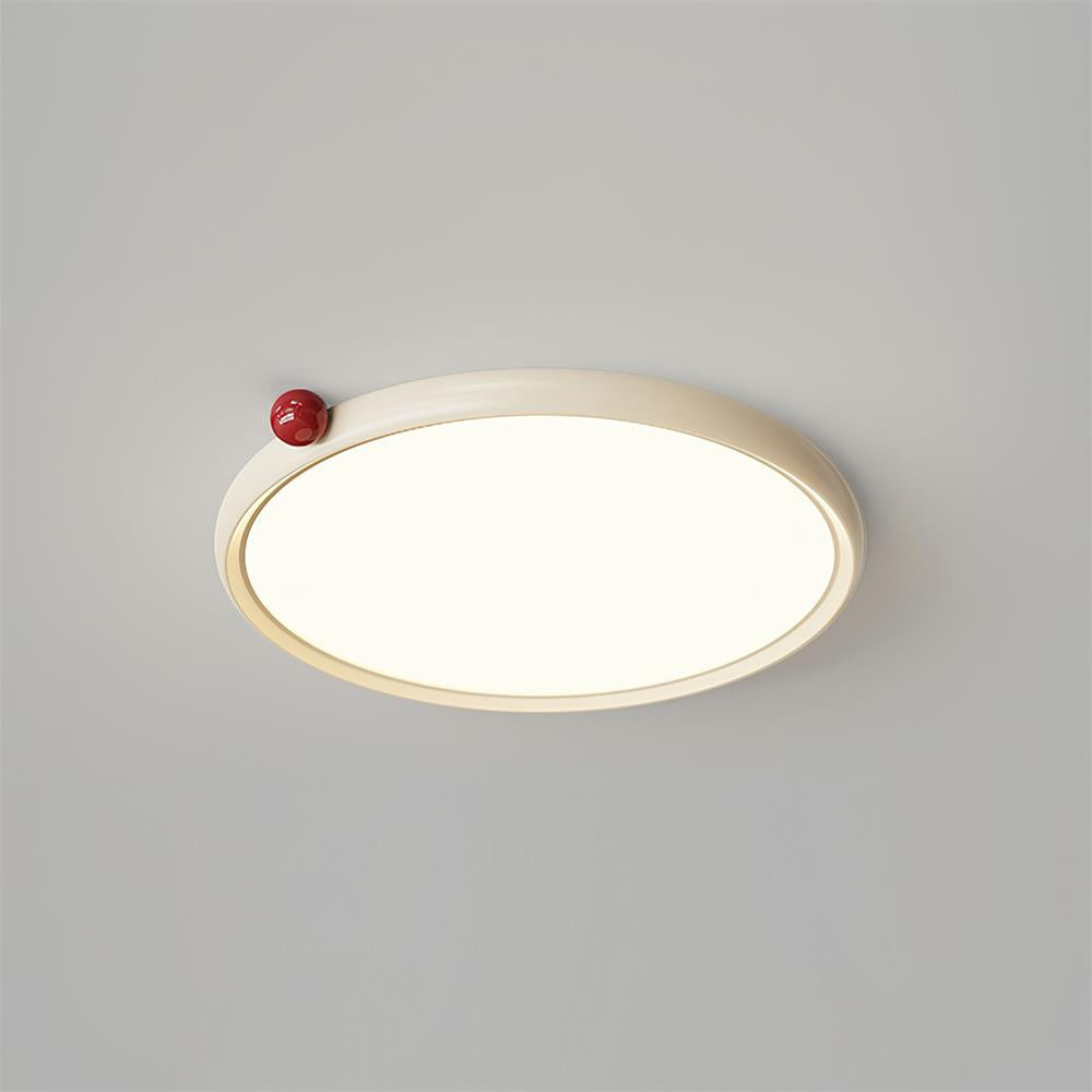 Geos Ceiling Light Wood Tone Circular LED - Letslighting