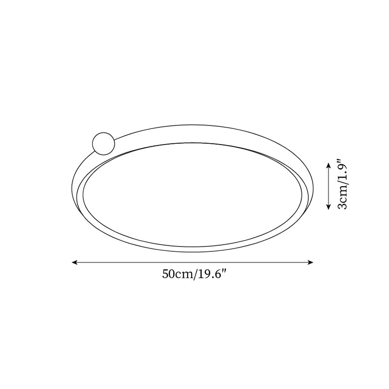 Geos Ceiling Light Wood Tone Circular LED - Letslighting