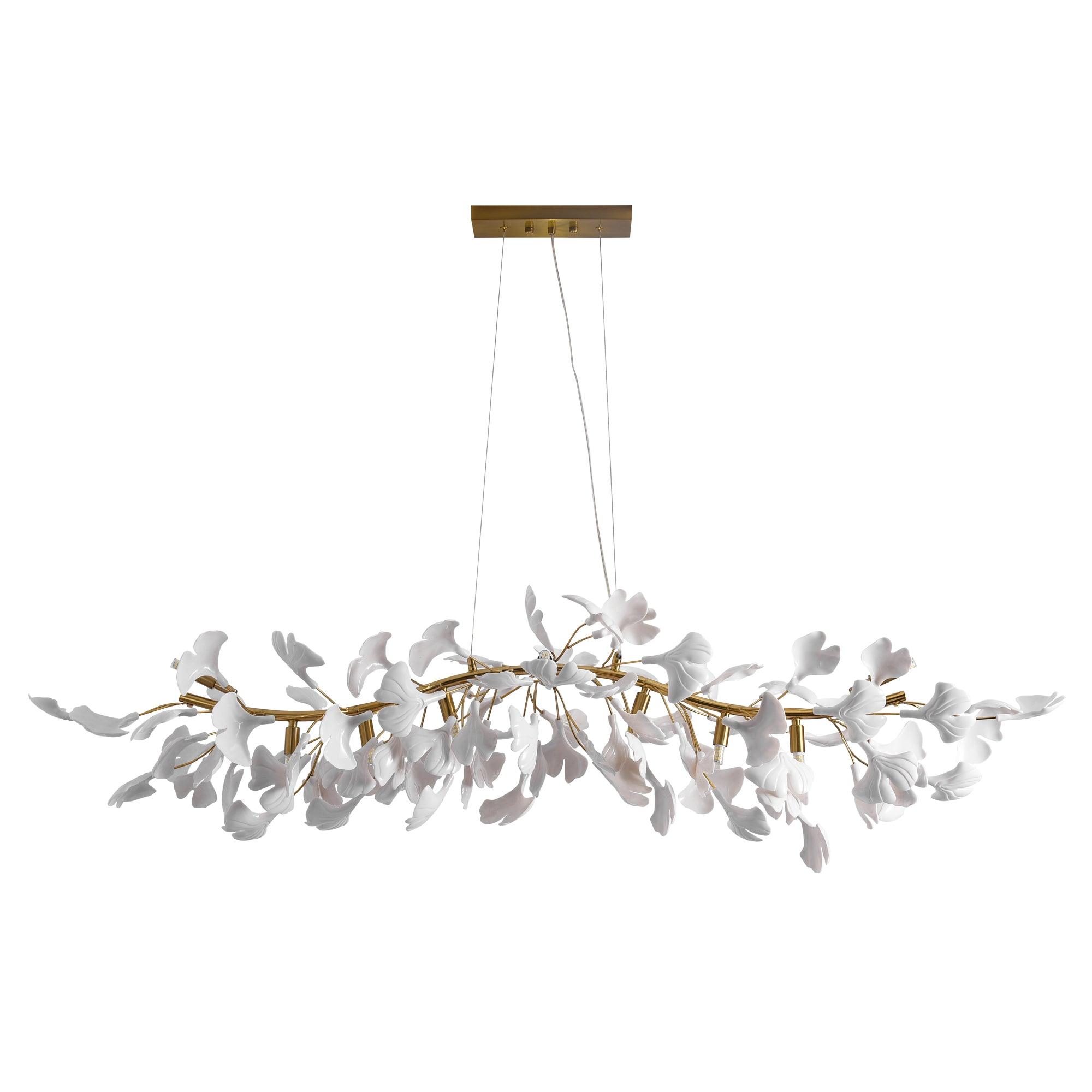 Olivia Lustre linéaire en céramique Gingko - Neutralighting