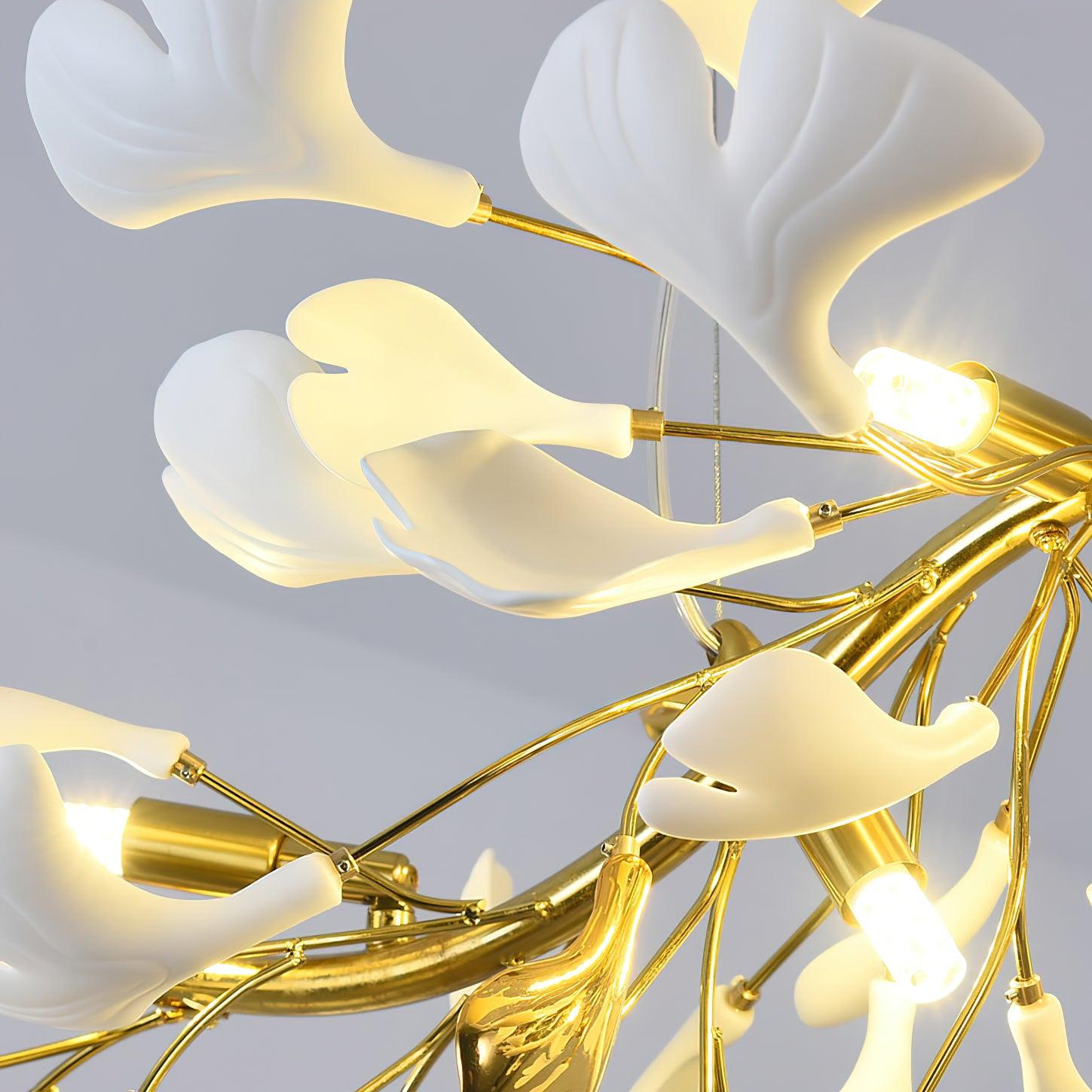 Olivia Lustre linéaire en céramique Gingko - Neutralighting