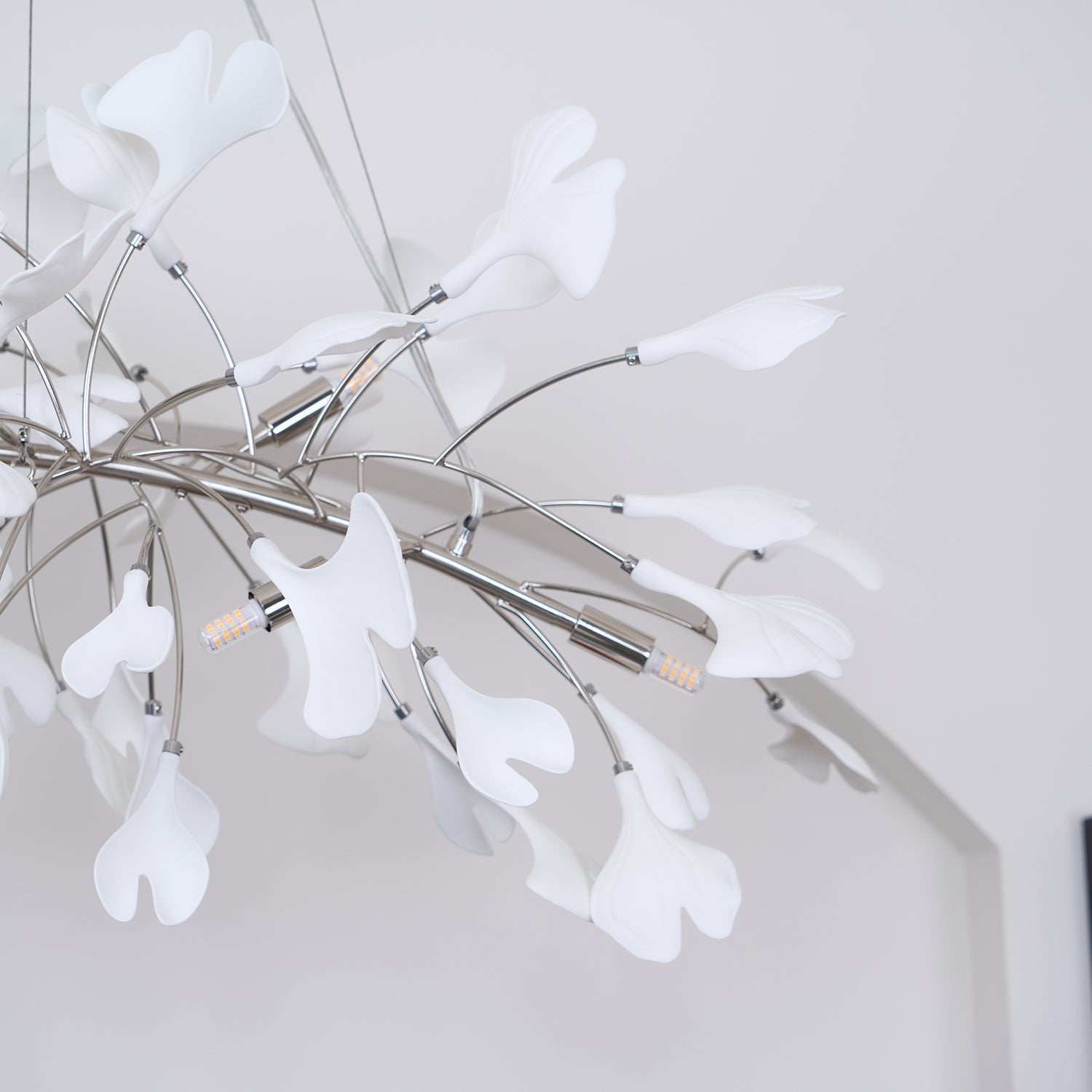 Arux Lustre Ginkgo Art Déco Courbé Vers le Bas