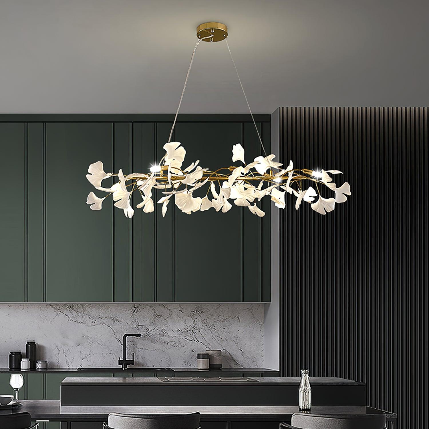 Bloom Lustre Céramique Ginkgo Blanc Or - Neutralighting