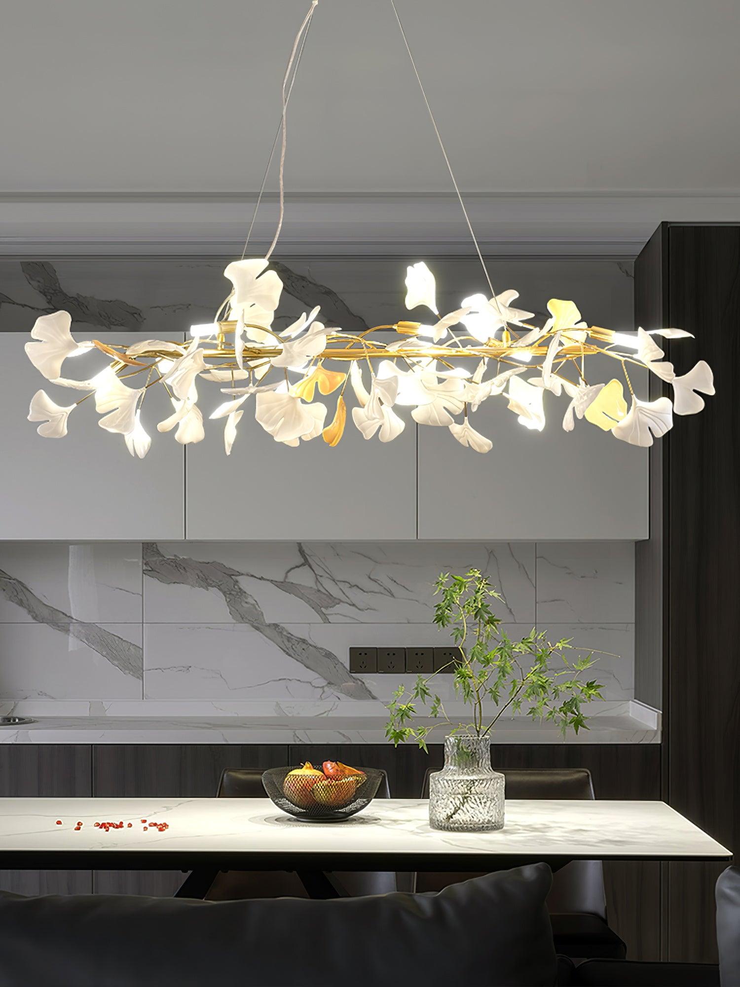 Bloom Lustre Céramique Ginkgo Blanc Or - Neutralighting