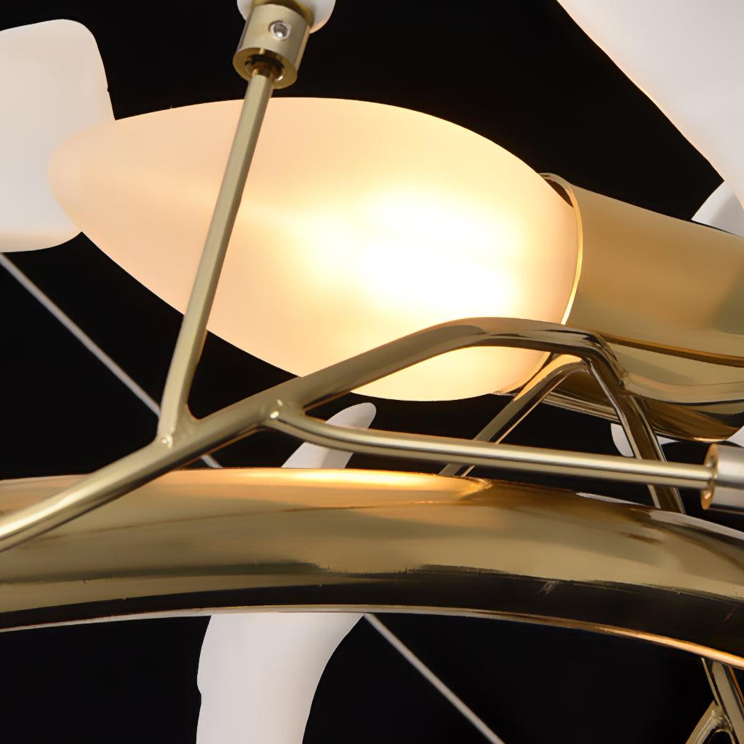 Eloria Lustre Cascade Florale Spirale Élégante - Neutralighting