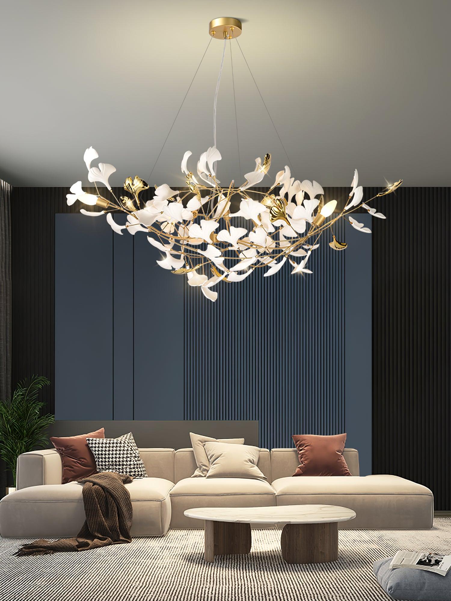 Gingko Lustre Style S Élégance Inspirée de la Nature - Neutralighting