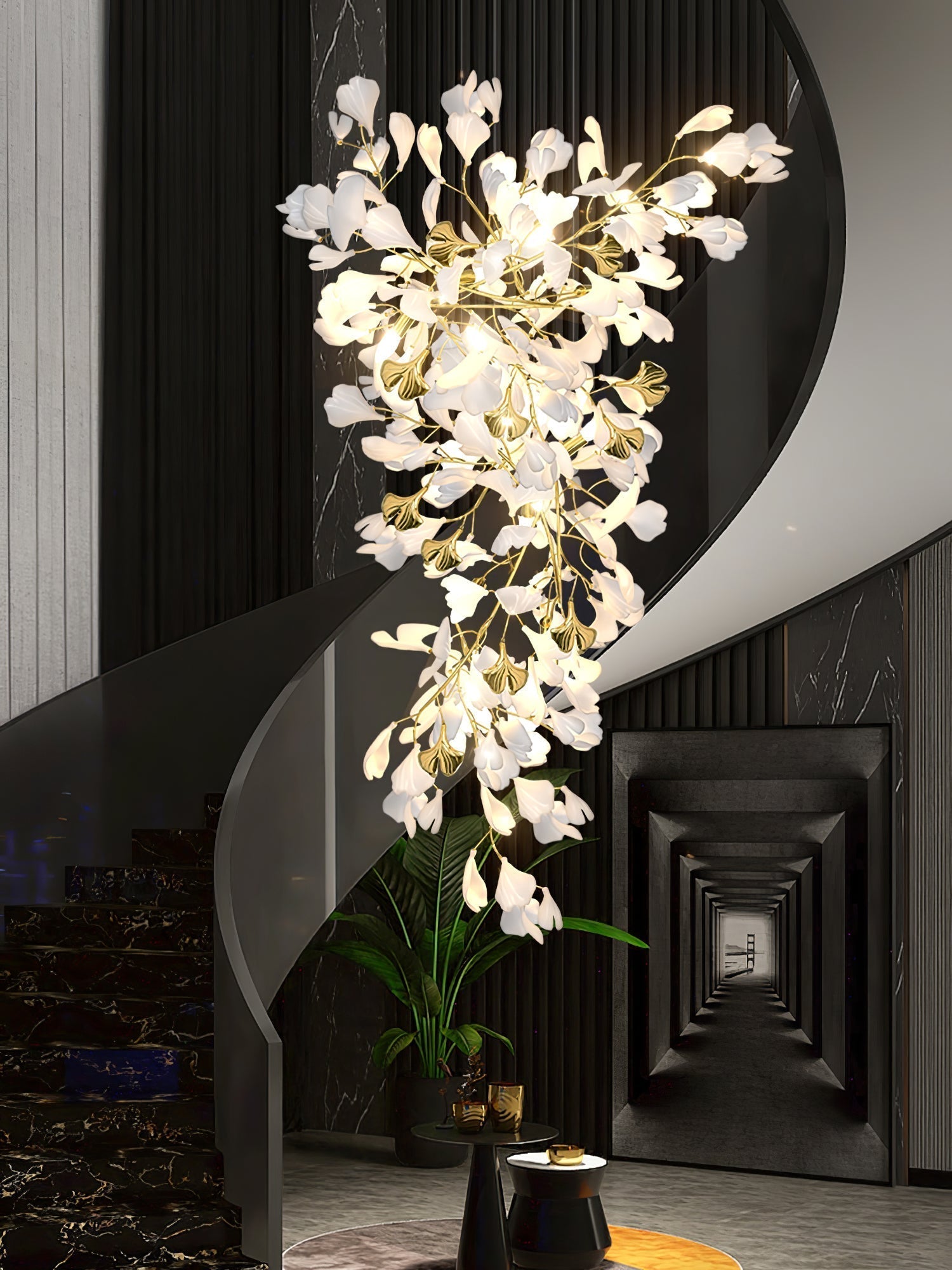 Ilvyniel Gingko Chandelier - Blowlighting