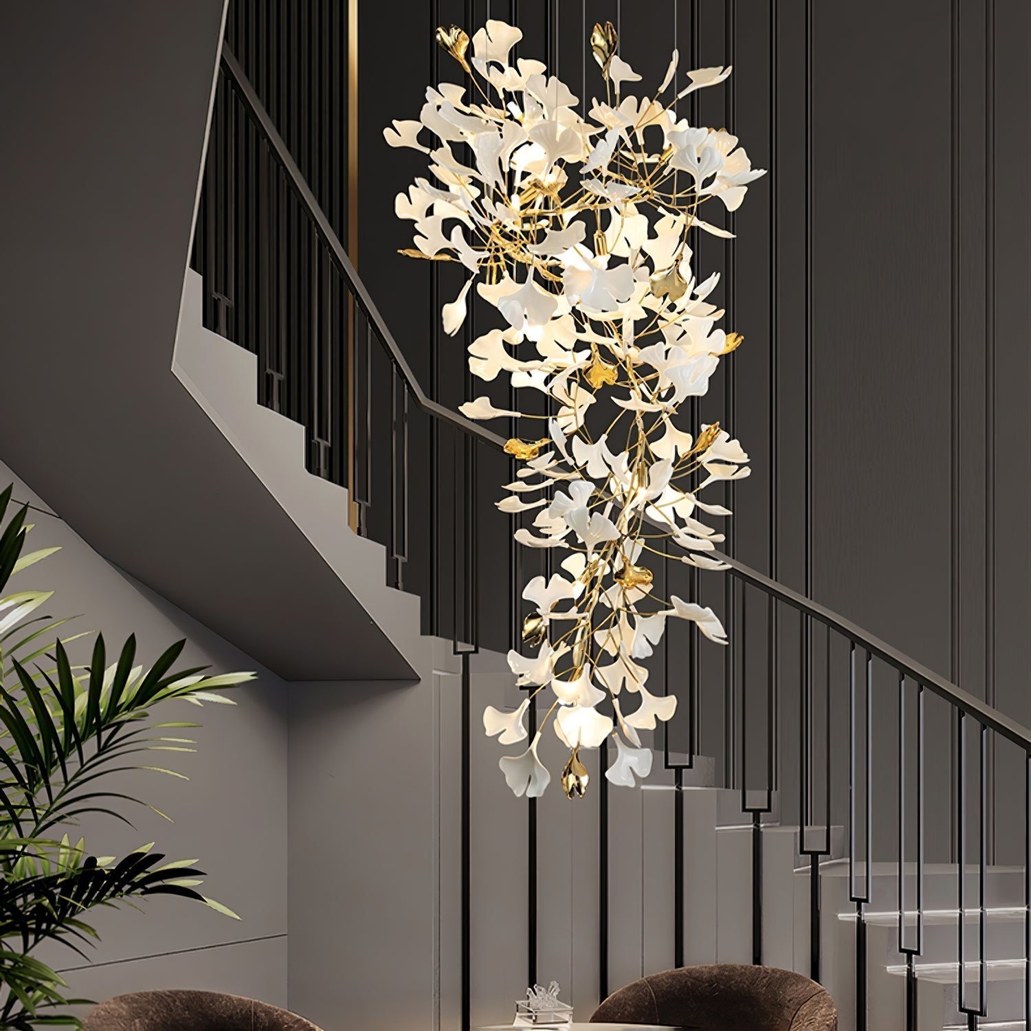 Ilvyniel Gingko Chandelier - Blowlighting