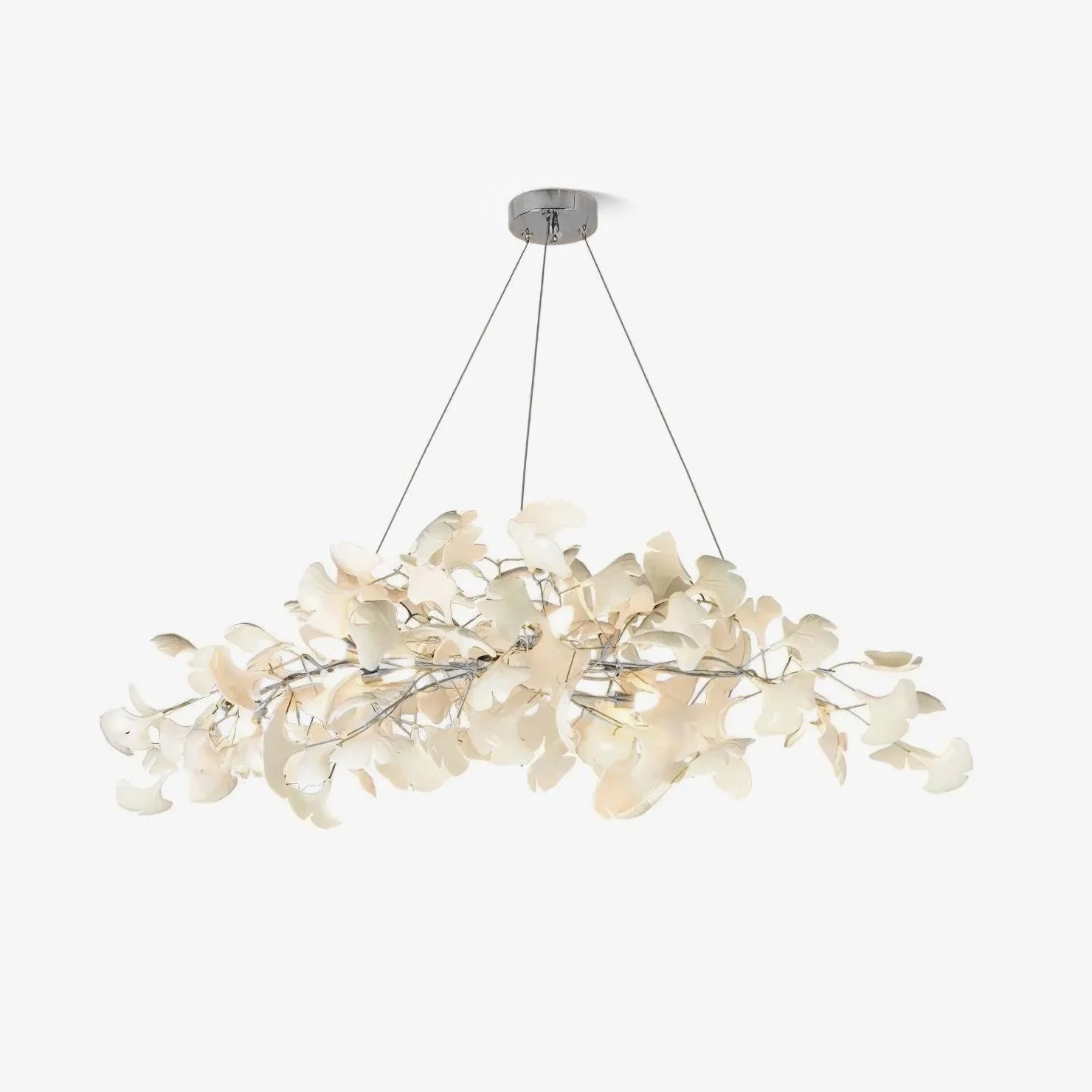 Arux Lustre Ginkgo Art Déco Courbé Vers le Bas