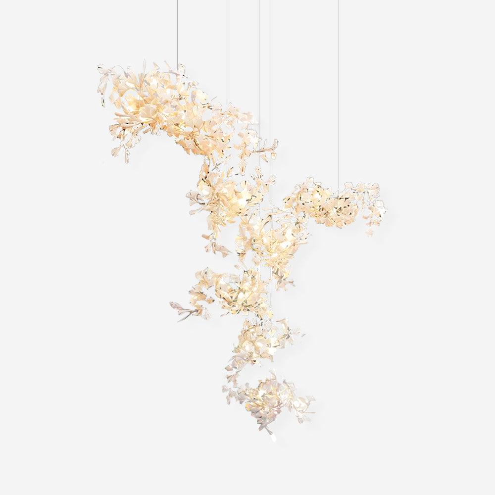 Gingko Lustre Feuille Forme Suspension Nature Inspiré - Neutralighting