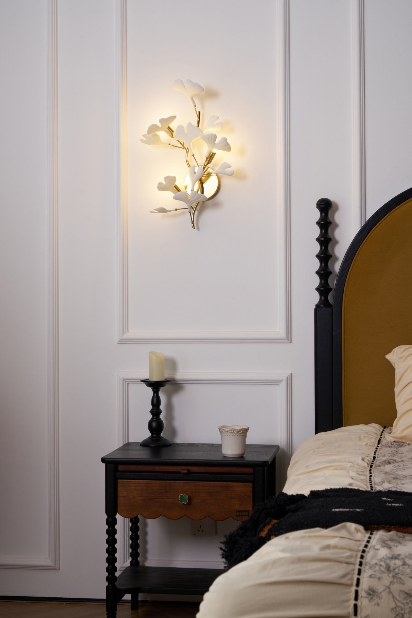Wylie Applique Murale Postmoderne Luxe Gingko Céramique - Neutralighting