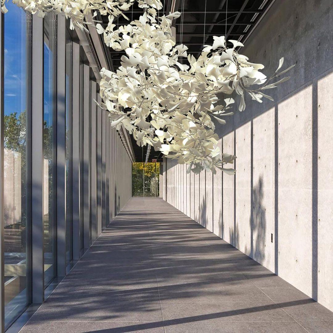 Bloom Lustre Moderne Abat-jour Céramique Feuille - Neutralighting