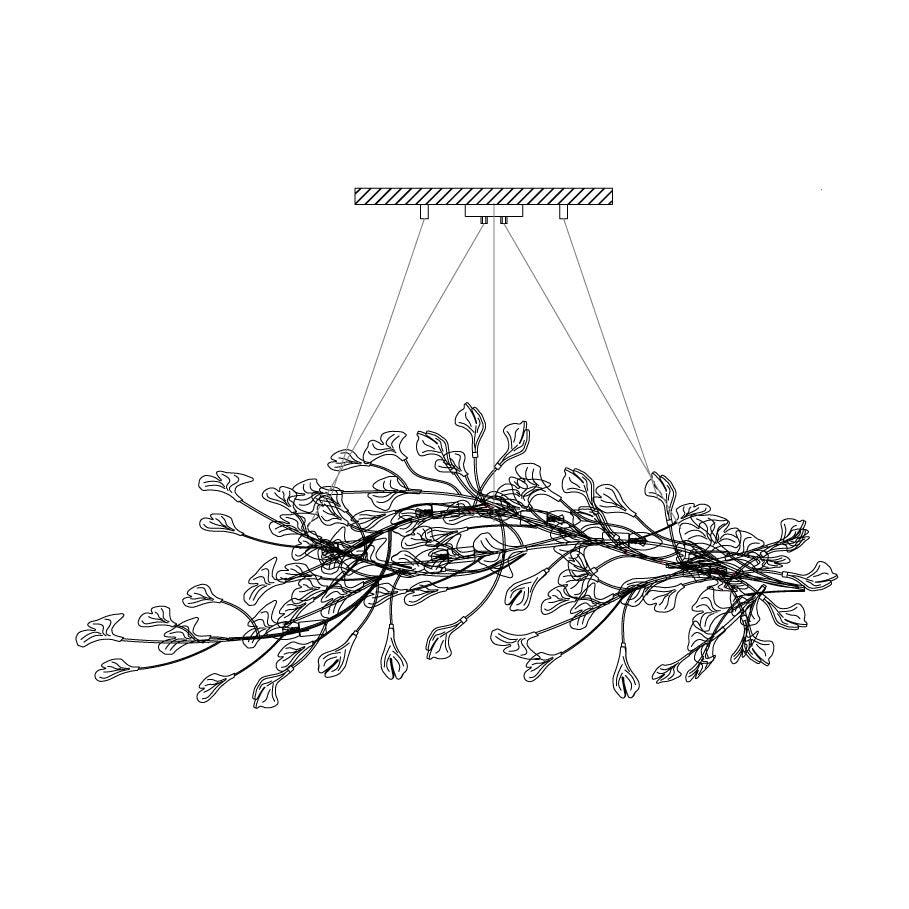 Bloom Lustre Moderne Abat-jour Céramique Feuille - Neutralighting