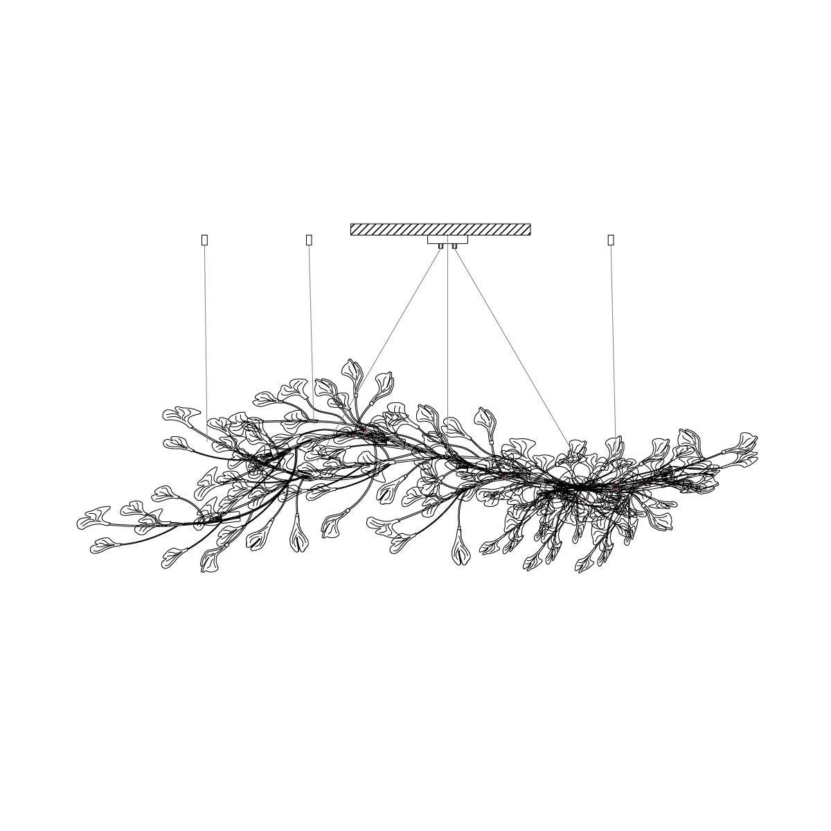 Bloom Lustre Moderne Abat-jour Céramique Feuille - Neutralighting