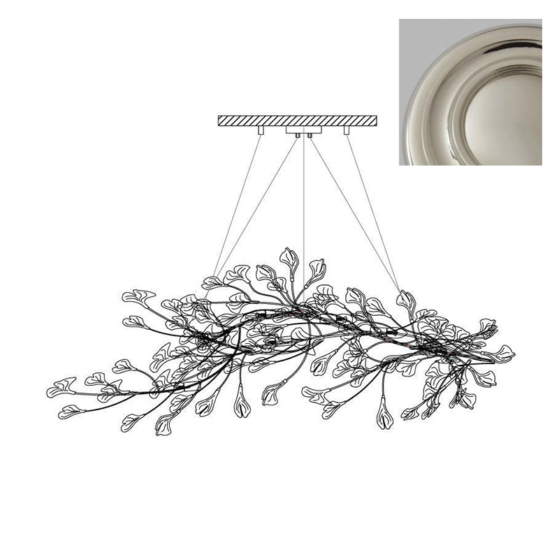 Bloom Lustre Moderne Abat-jour Céramique Feuille - Neutralighting
