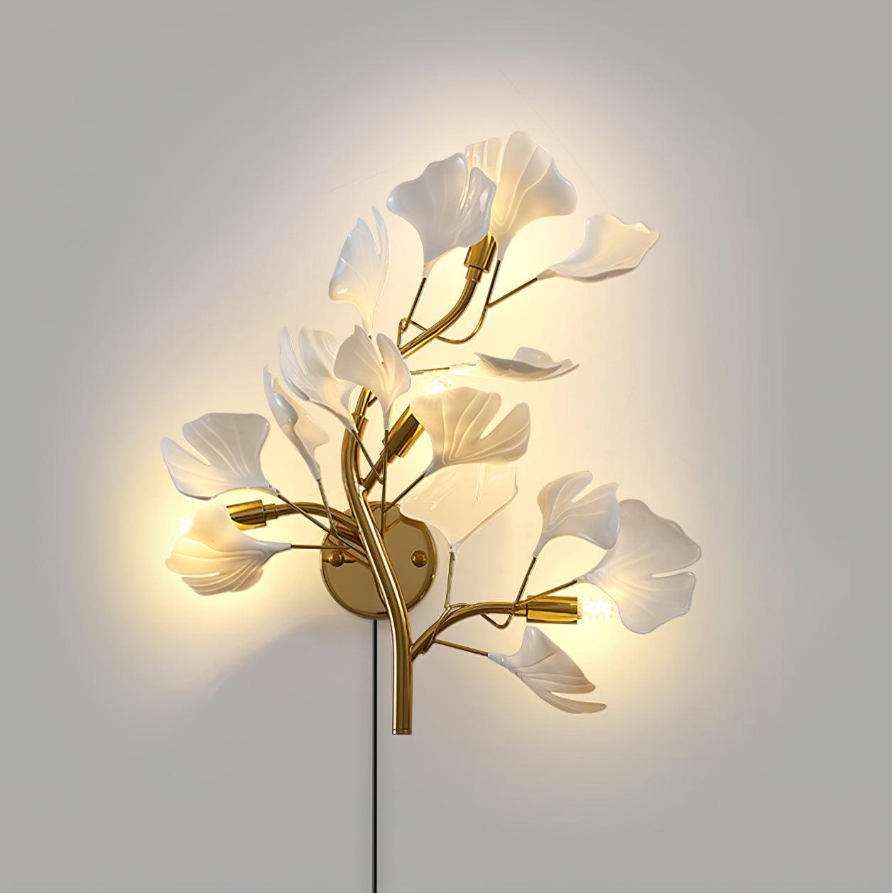 Aurean Applique murale à brancher Luminaire floral en acrylique Élégance française - Neutralighting
