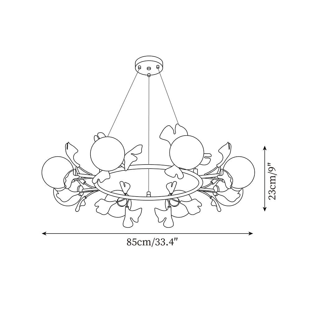 Lustre Globe Fidova à 8 Lumières - Neutralighting