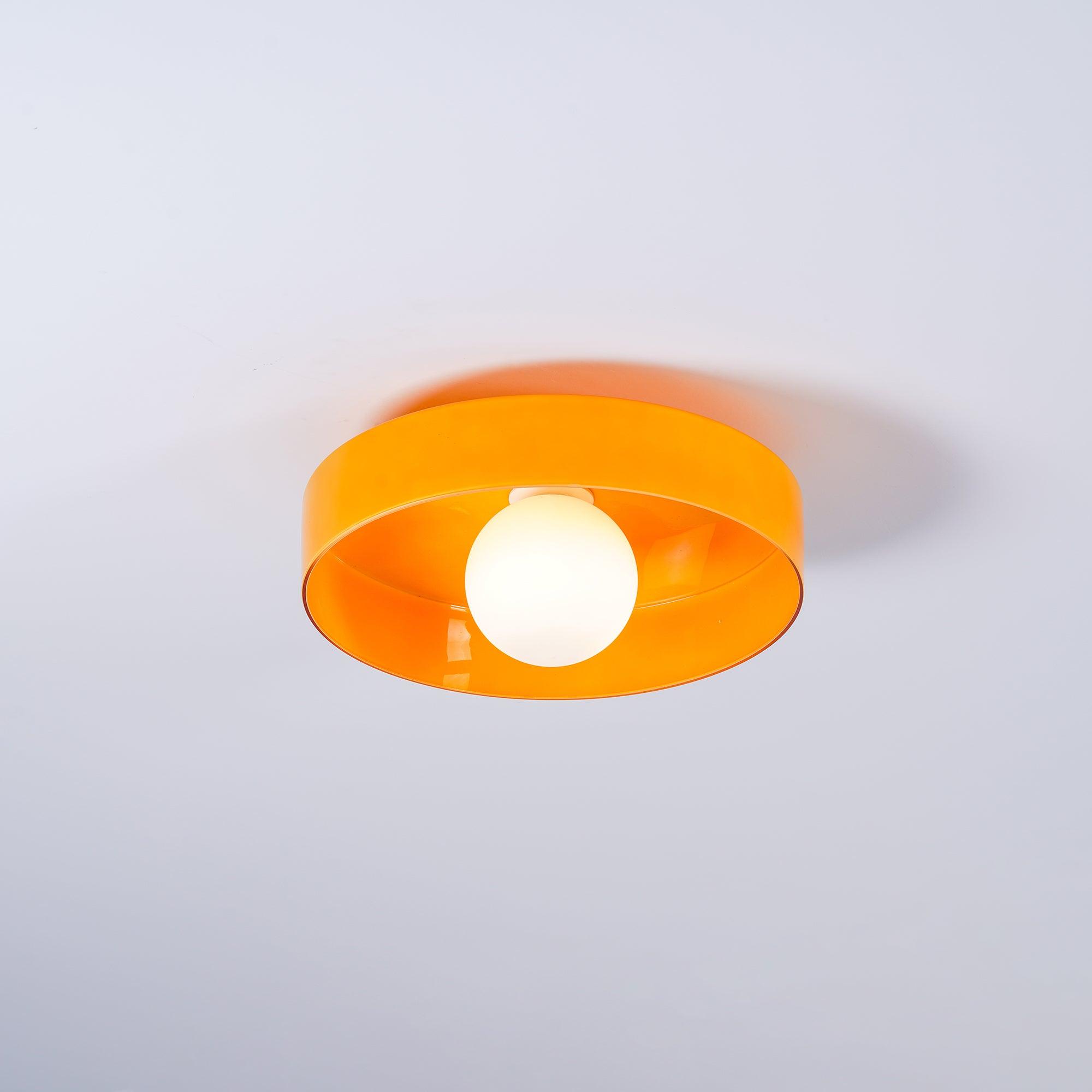 Solara Plafonnier Orange Anneau Ludique Sculptural - Neutralighting