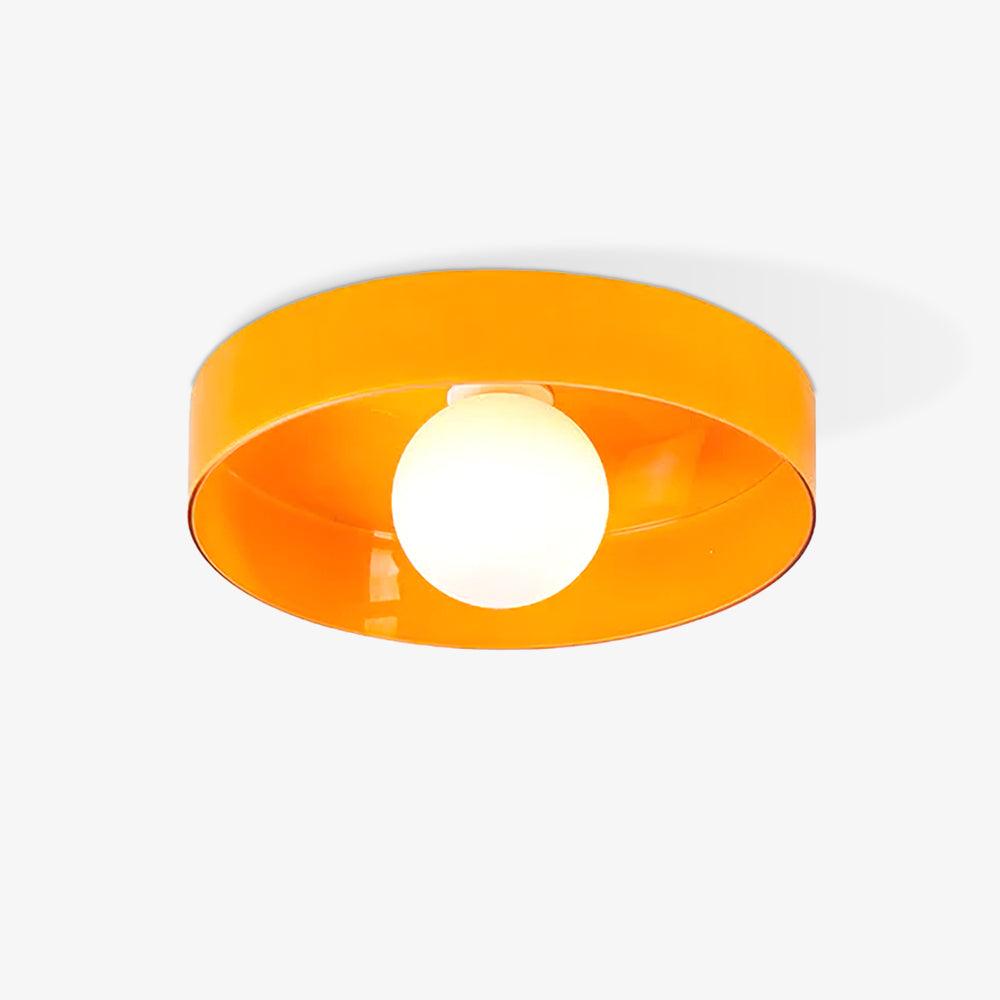 Solara Plafonnier Orange Anneau Ludique Sculptural - Neutralighting