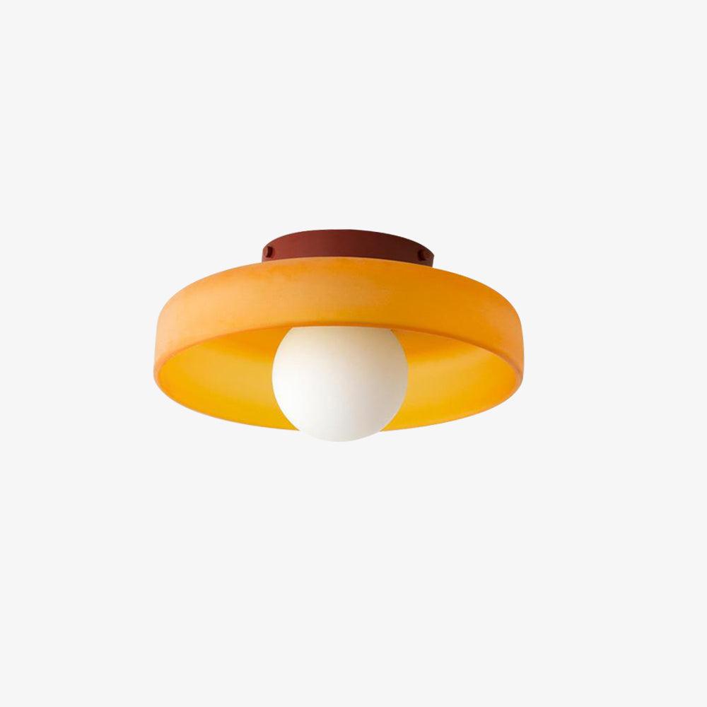 Solara Plafonnier Orange Anneau Ludique Sculptural - Neutralighting