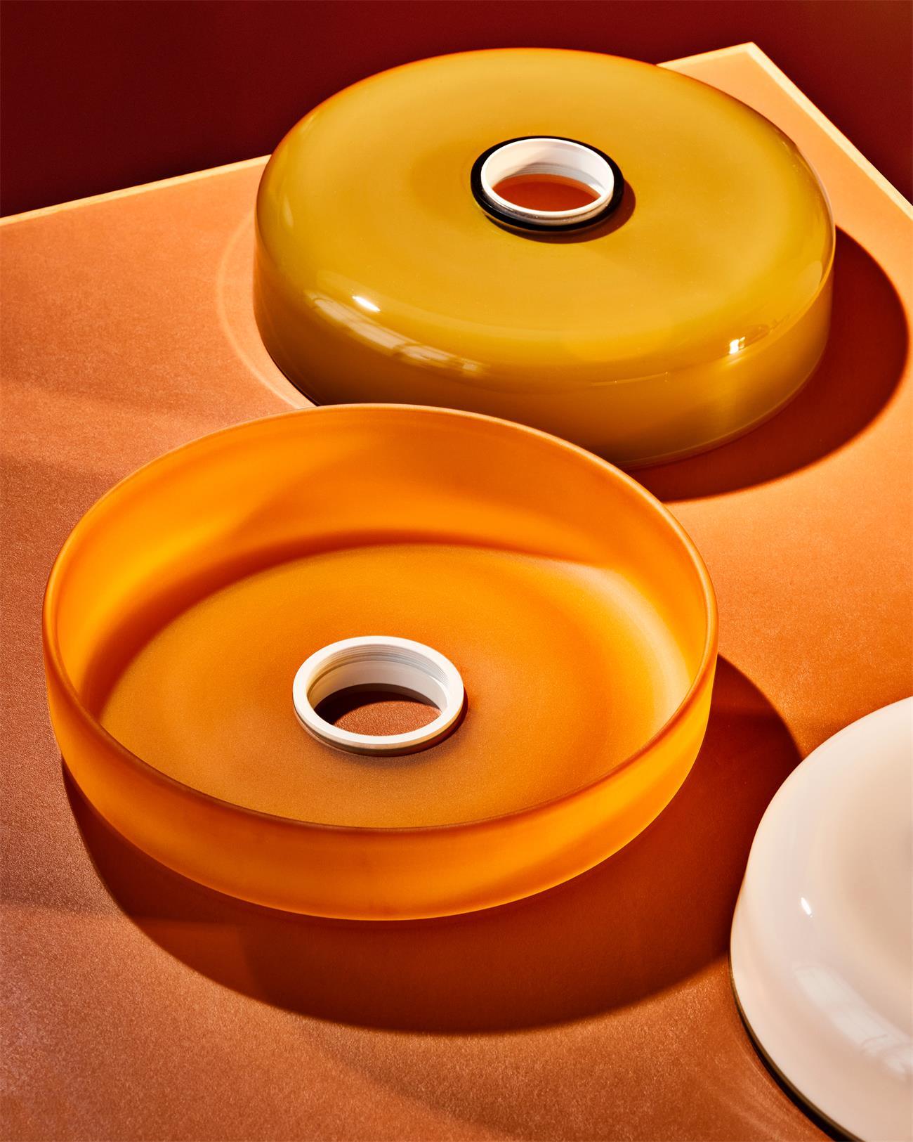 Solara Plafonnier Orange Anneau Ludique Sculptural - Neutralighting