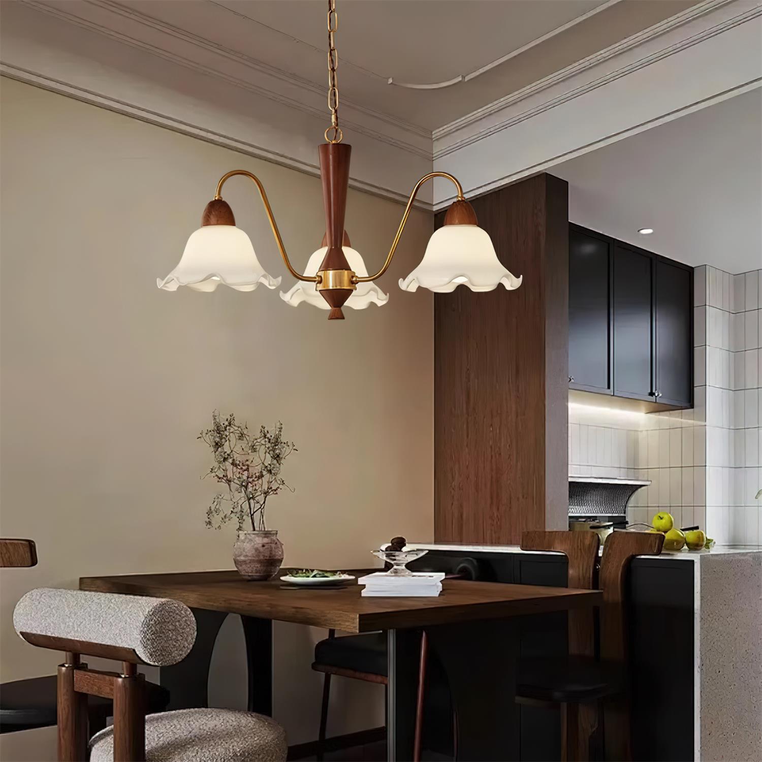 Gino Chandelier Flower Glass Curved - Letslighting