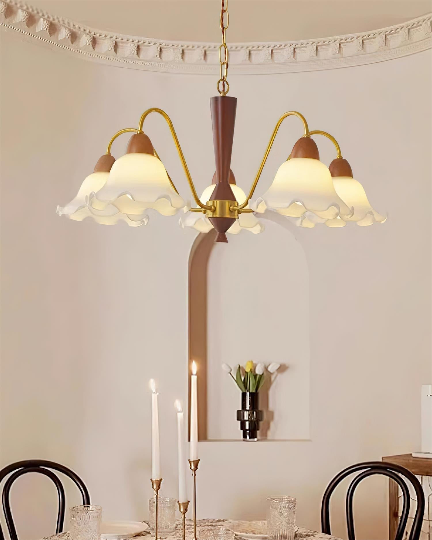 Gino Chandelier Flower Glass Curved - Letslighting