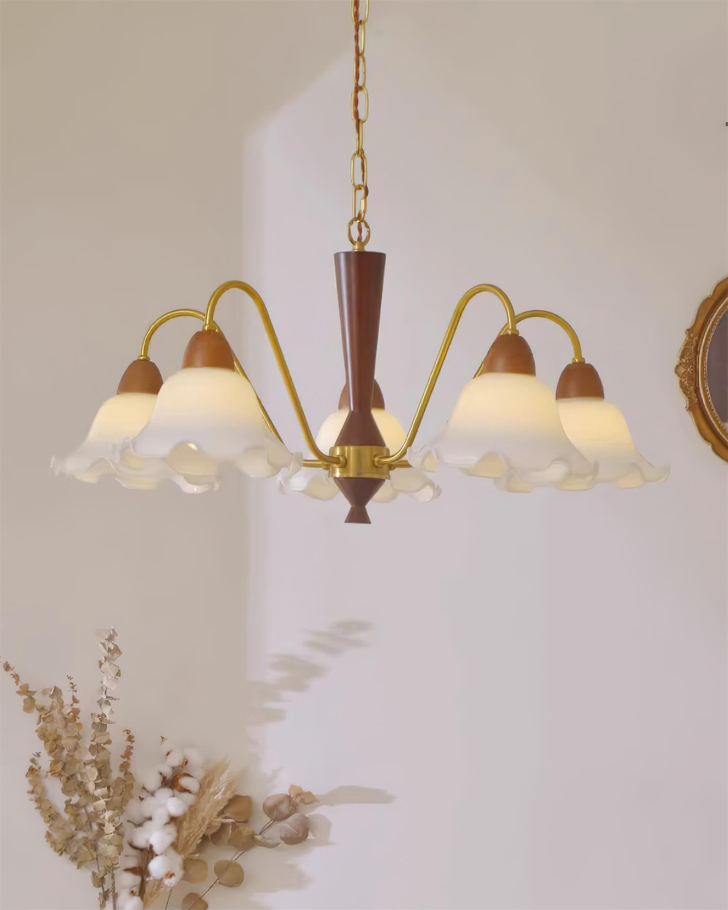 Gino Chandelier Flower Glass Curved - Letslighting