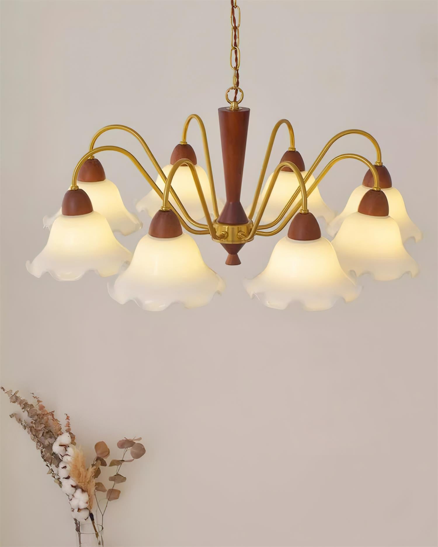 Gino Chandelier Flower Glass Curved - Letslighting
