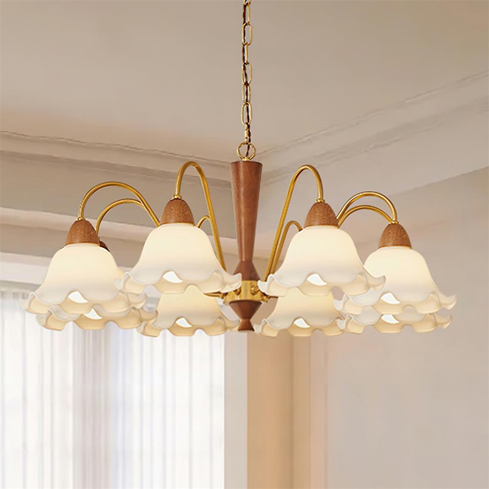 Gino Chandelier Flower Glass Curved - Letslighting