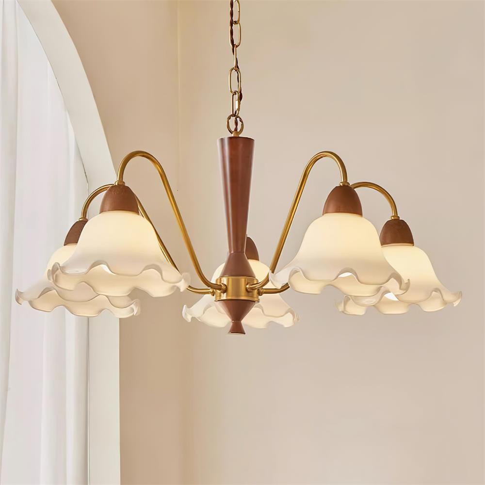 Gino Chandelier Flower Glass Curved - Letslighting